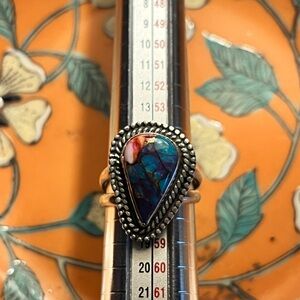 Native Made Sterling Pink Daliah ring sz 8